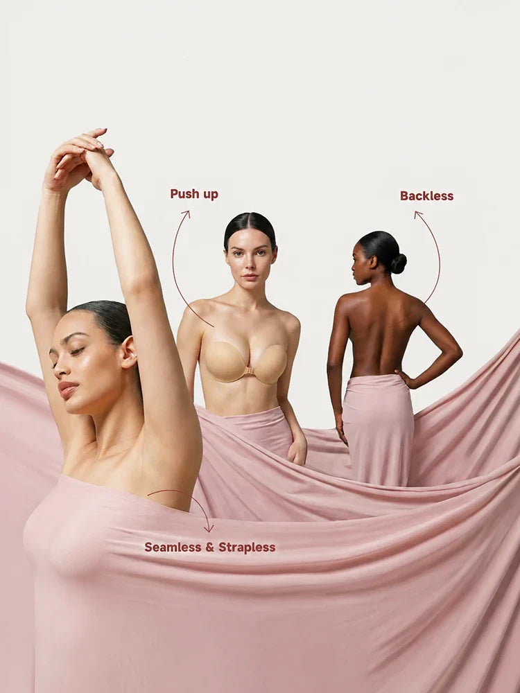 Soutien-gorge adhésif invisible push-up