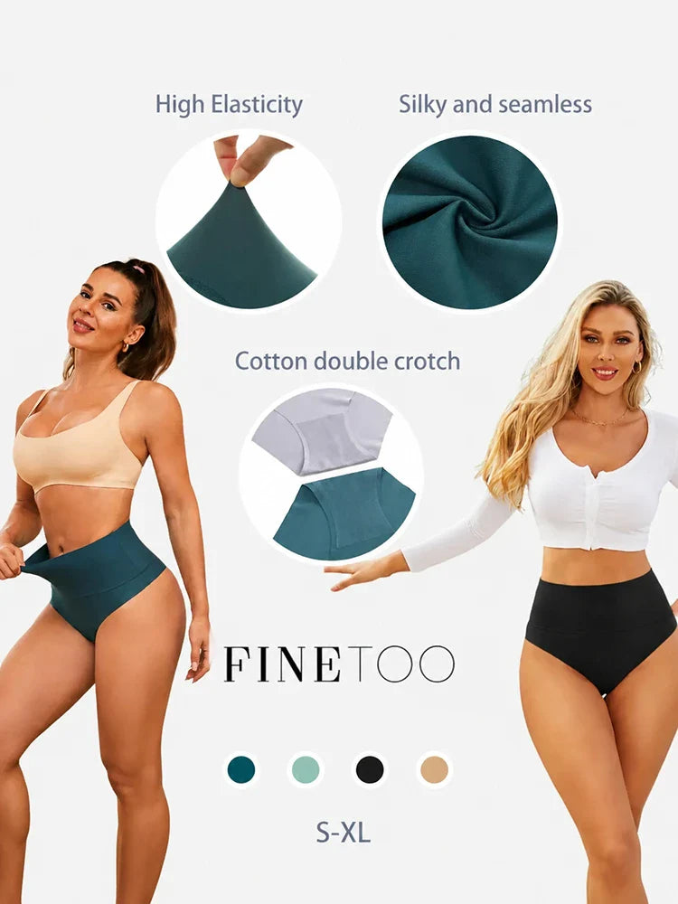 Lot de 4 culottes gainantes taille haute sans couture