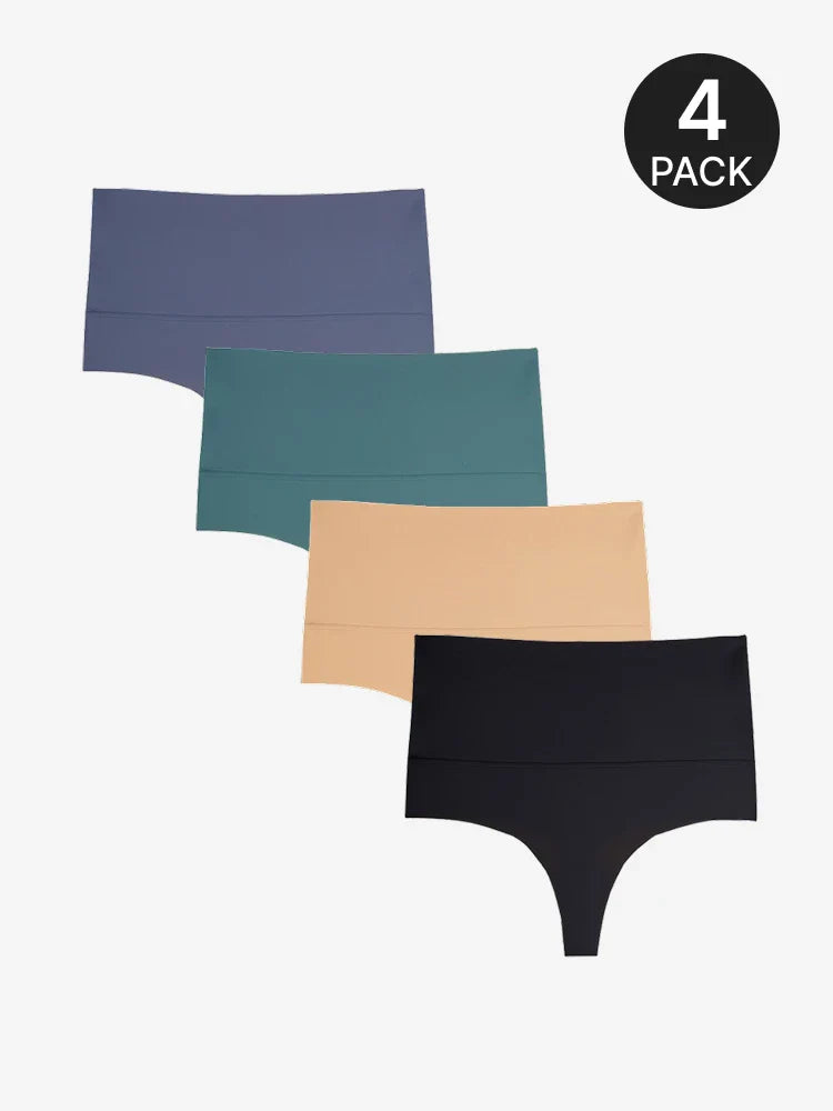 Lot de 4 culottes gainantes taille haute sans couture