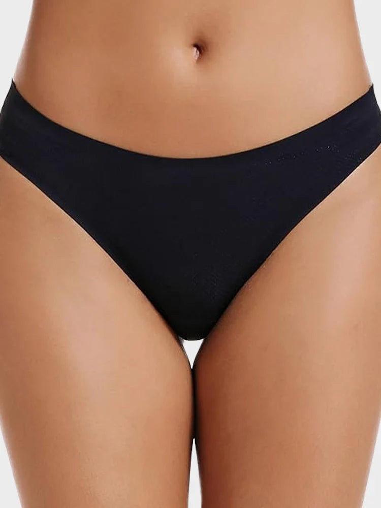 Lot de 5 strings sans coutures en soie glacée