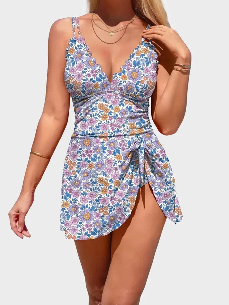 Maillot de bain une pièce robe ventre plat