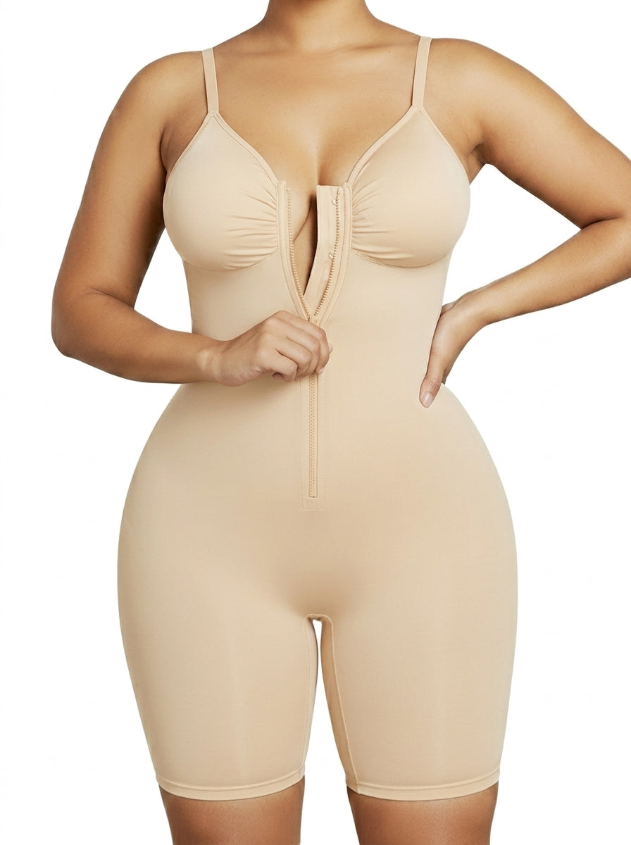 Body gainant sans coutures à fermeture éclair
