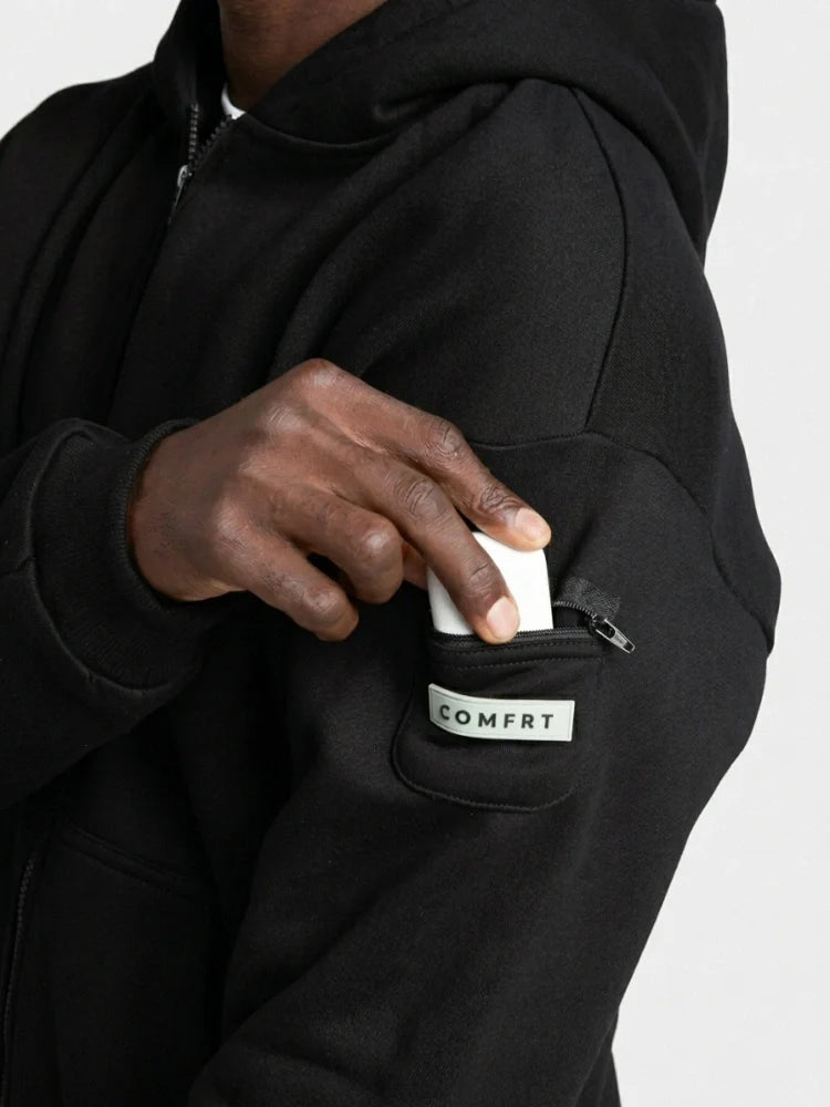 Sweat à capuche zippé oversize Essential