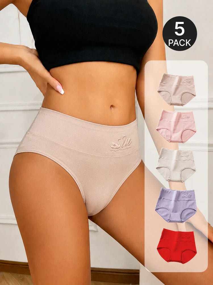 Lot de 5 culottes gainantes taille haute sans coutures