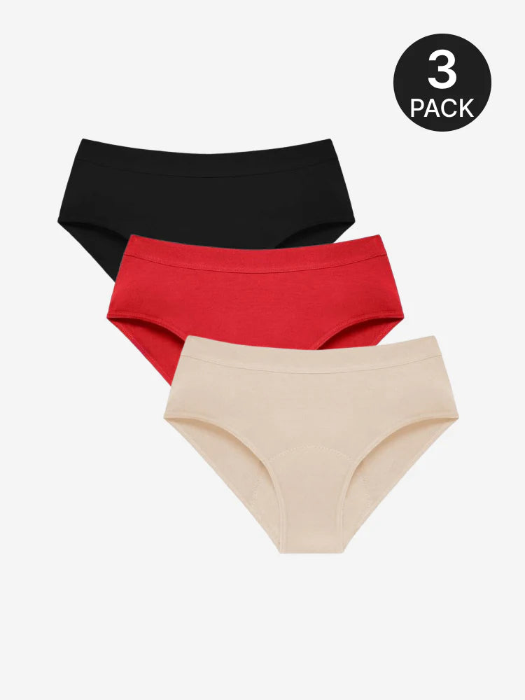 Lot de 3 – Culottes menstruelles taille haute pour femme