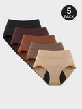 Lot de 5 – Culottes menstruelles anti-fuites taille haute pour femme