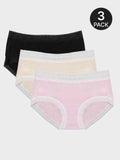 Lot de 3 culottes en coton bordées de dentelle