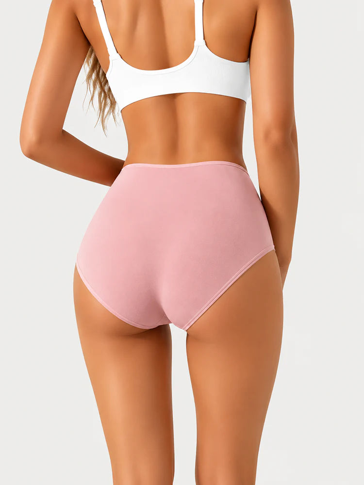 Lot de 5 culottes femme taille haute en coton sans coutures