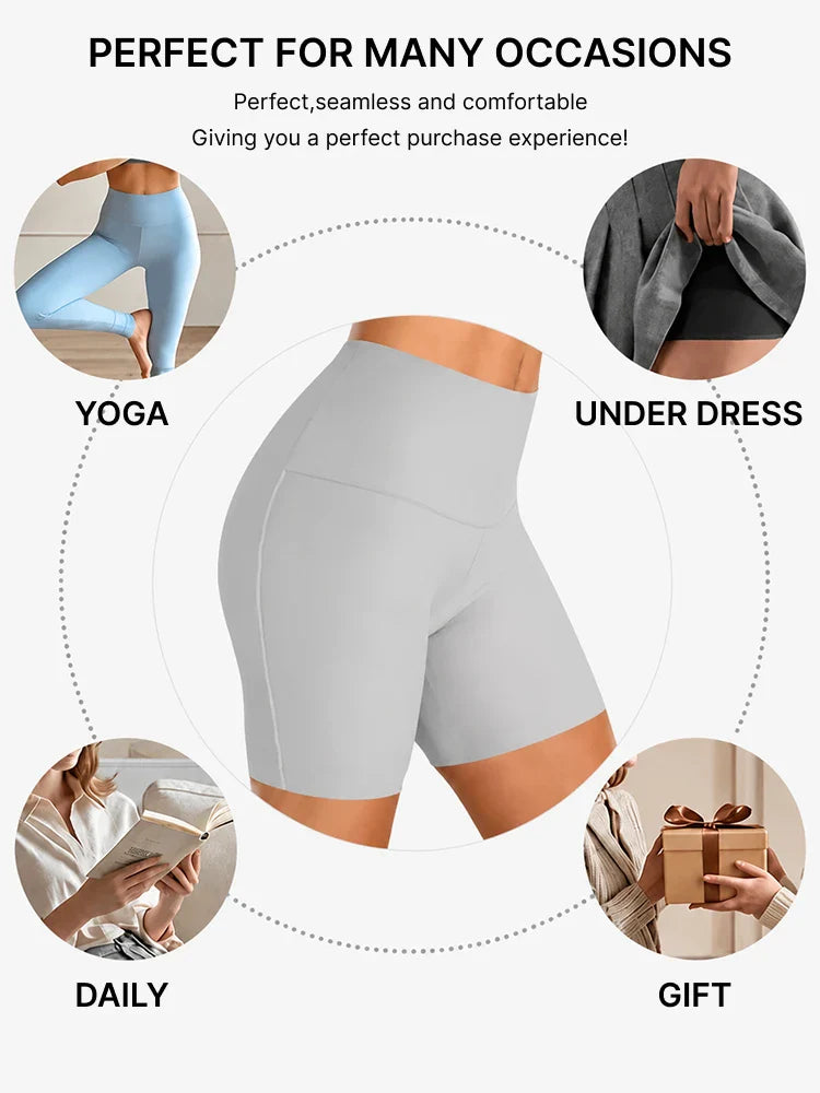 Lot de 4 shorties gainants taille haute sans coutures