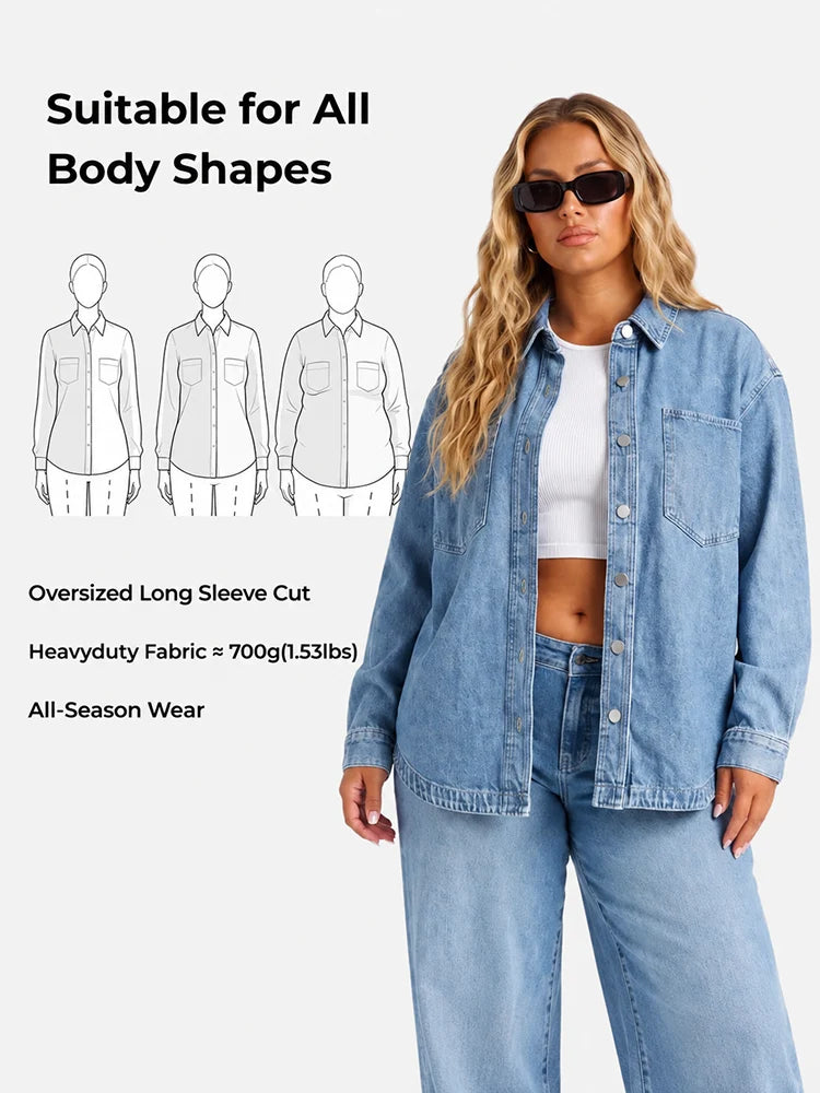 Veste oversize vintage en denim - Maison Flavigny
