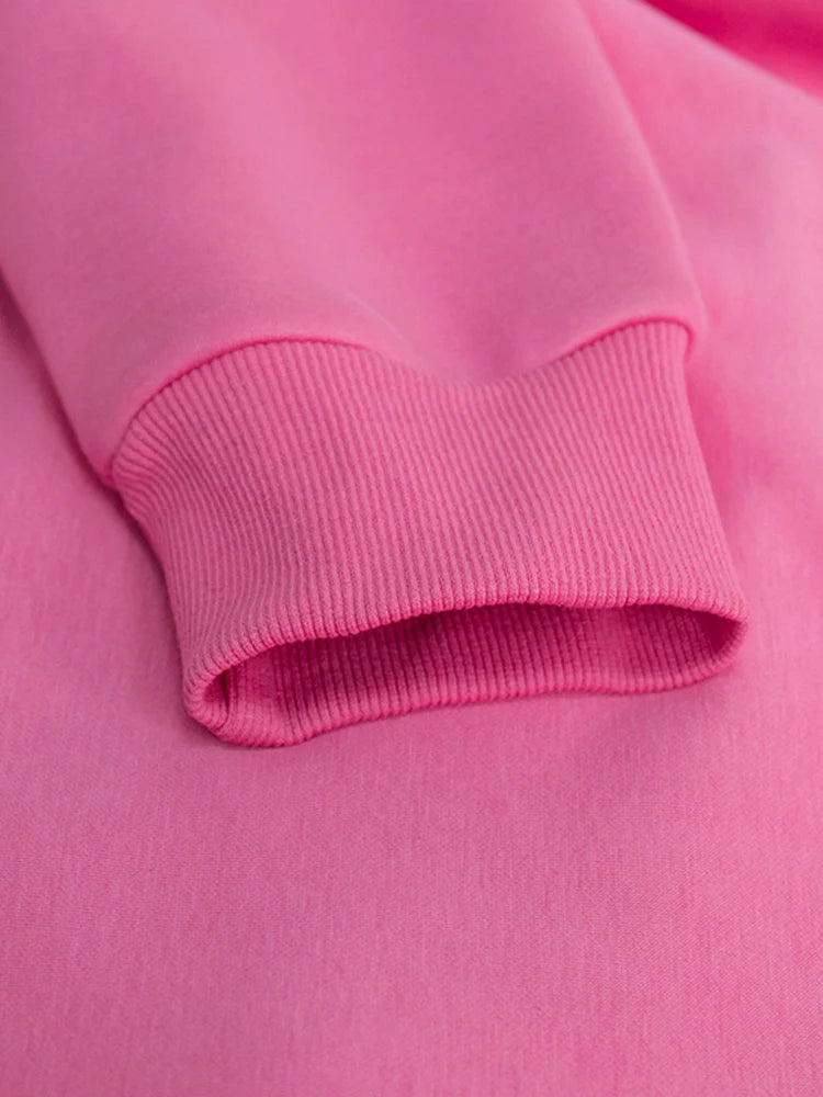 Sweat à capuche oversize en coton, molleton épais et chaud