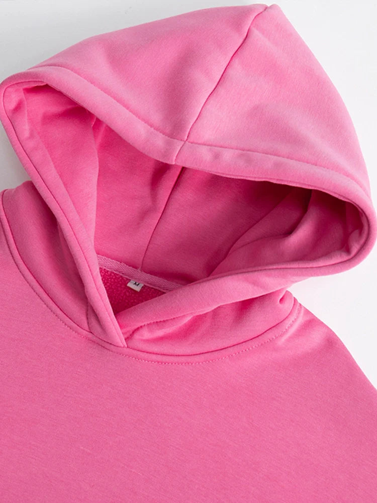 Sweat à capuche oversize en coton, molleton épais et chaud