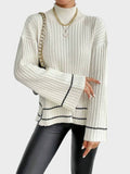Pull en maille colorblock décontracté