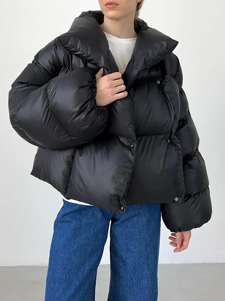 Doudoune chaude matelassée à capuche