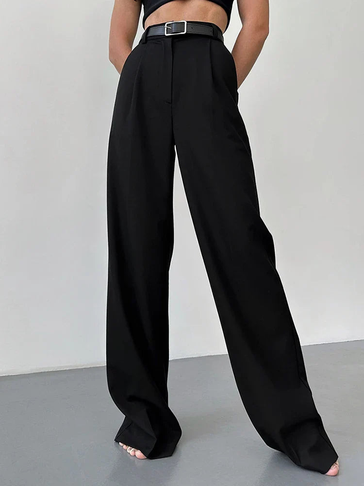 Pantalon de tailleur droit femme