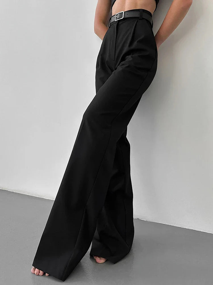 Pantalon de tailleur droit femme
