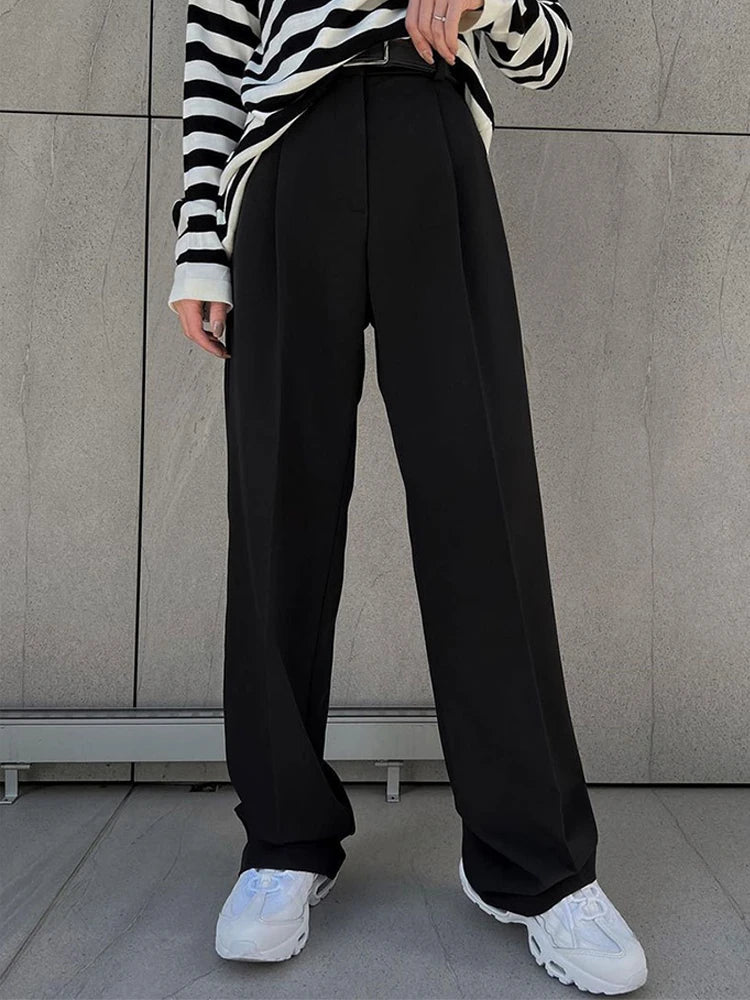 Pantalon de tailleur droit femme