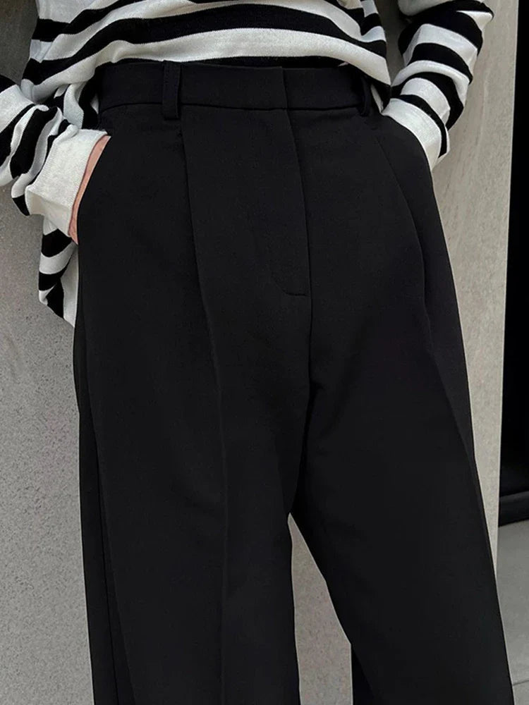 Pantalon de tailleur droit femme