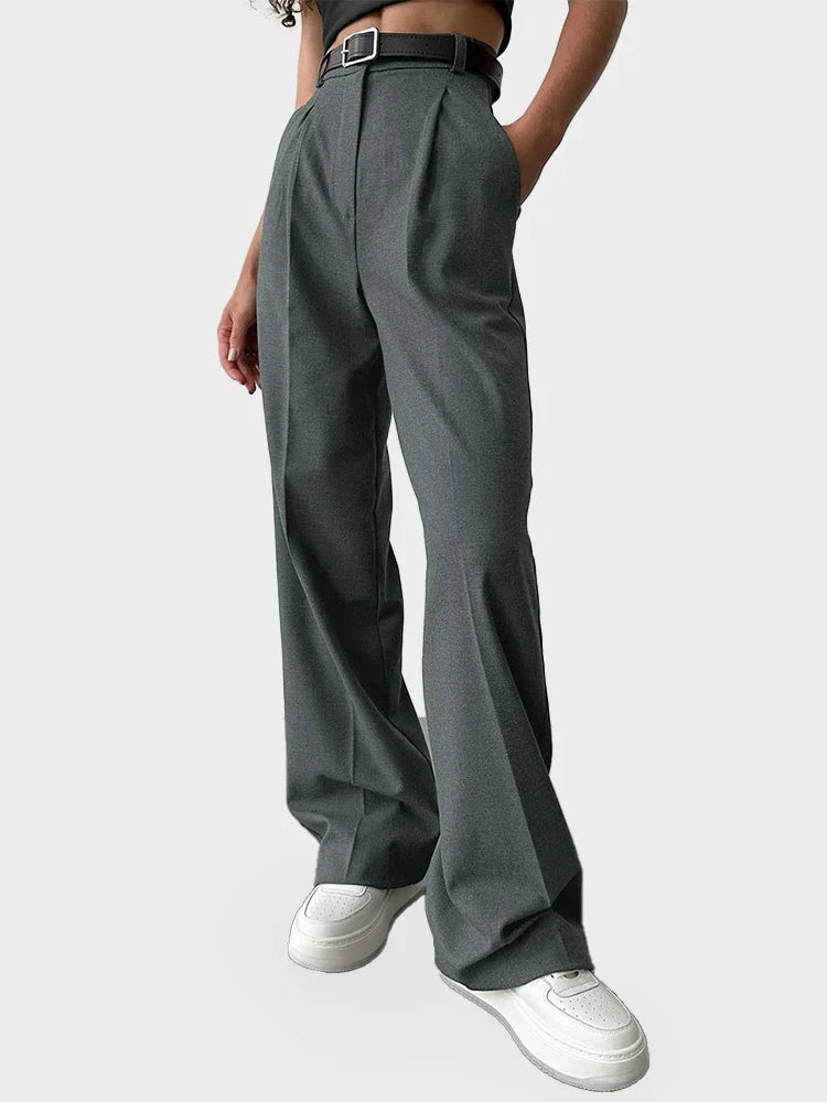 Pantalon de tailleur droit femme
