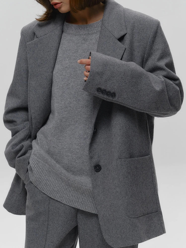 Pull en maille uni col rond