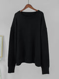 Pull en maille uni col rond
