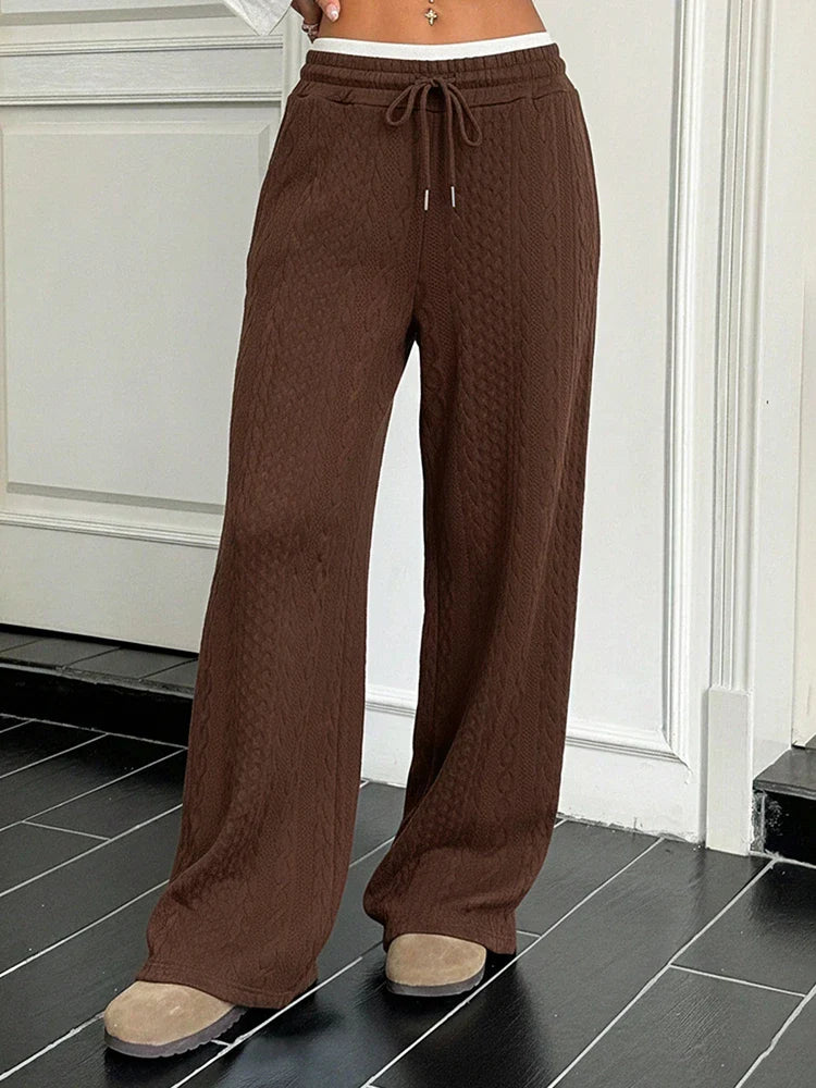Pantalon habillé femme coupe droite color block taille mi-haute