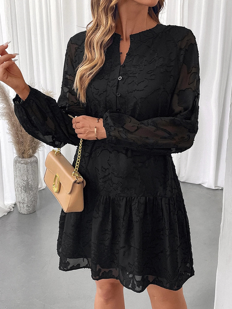 Robe gothique femme en mesh jacquard fleuri