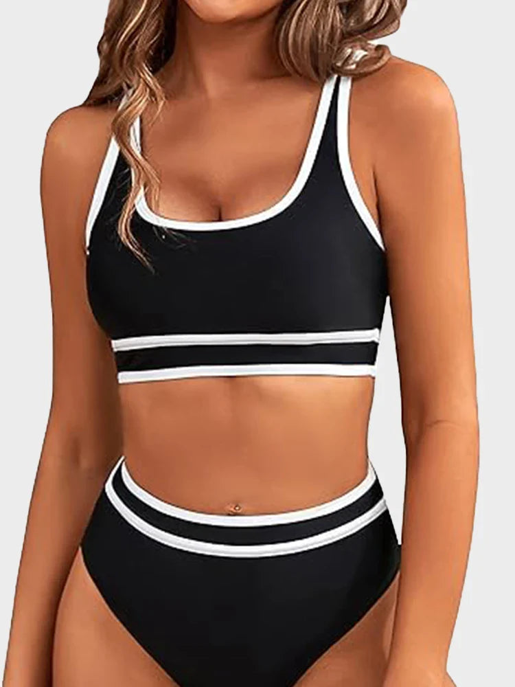 Bikini sport taille haute 2 pièces