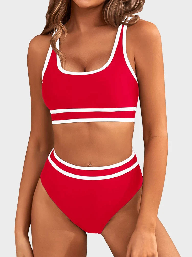 Bikini sport taille haute 2 pièces