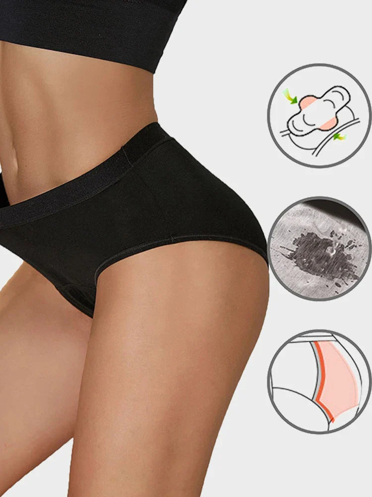 Lot de 3 – Culottes menstruelles taille haute pour femme