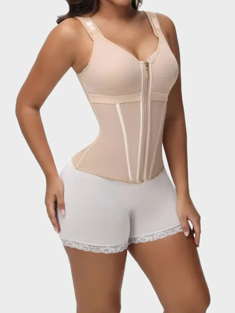 Gaine sculptante femme avec soutien-gorge – Ventre plat, bretelles réglables, sport et quotidien