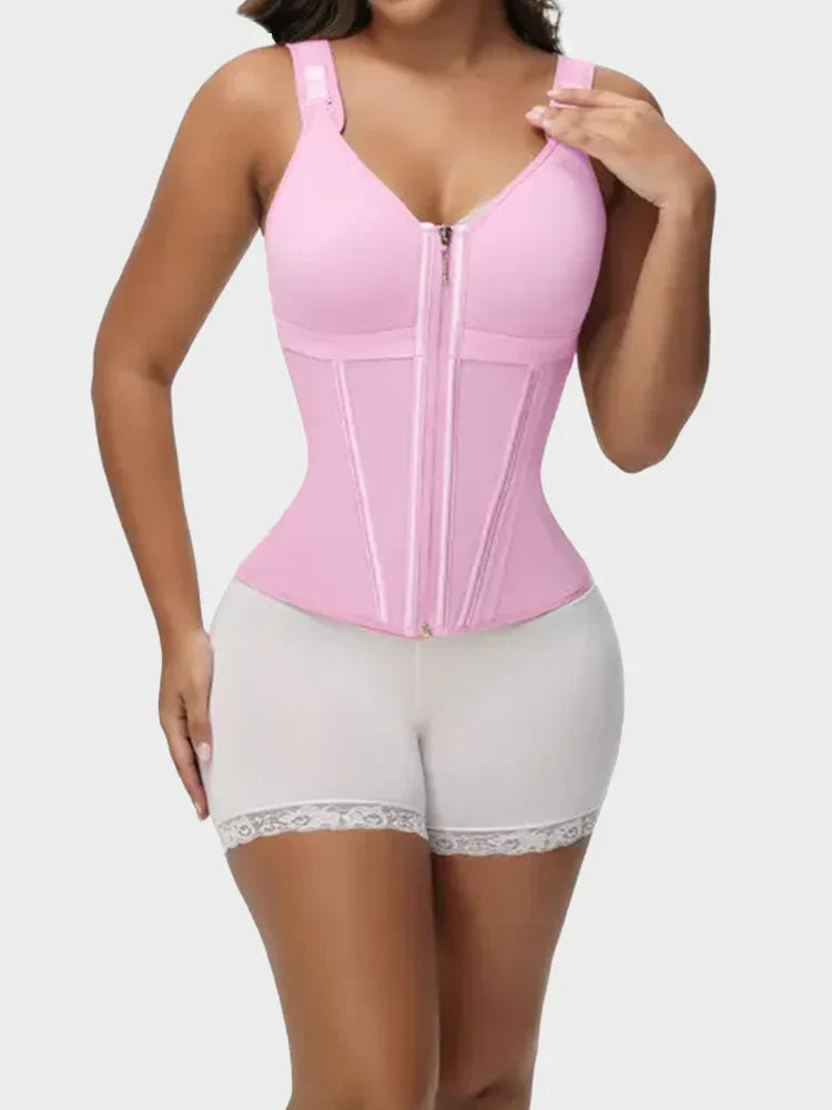 Gaine sculptante femme avec soutien-gorge – Ventre plat, bretelles réglables, sport et quotidien