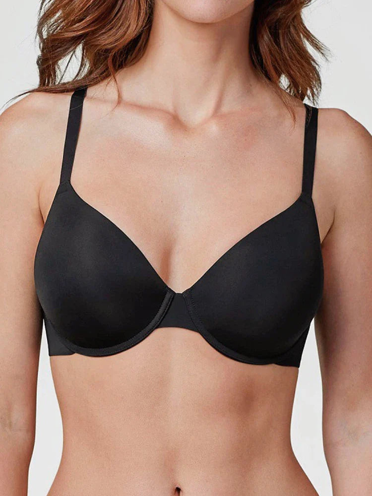 Soutien-gorge push-up femme ultra doux – Décolleté arrondi, armatures rembourrées, demi-balconnet invisible sous T-shirt