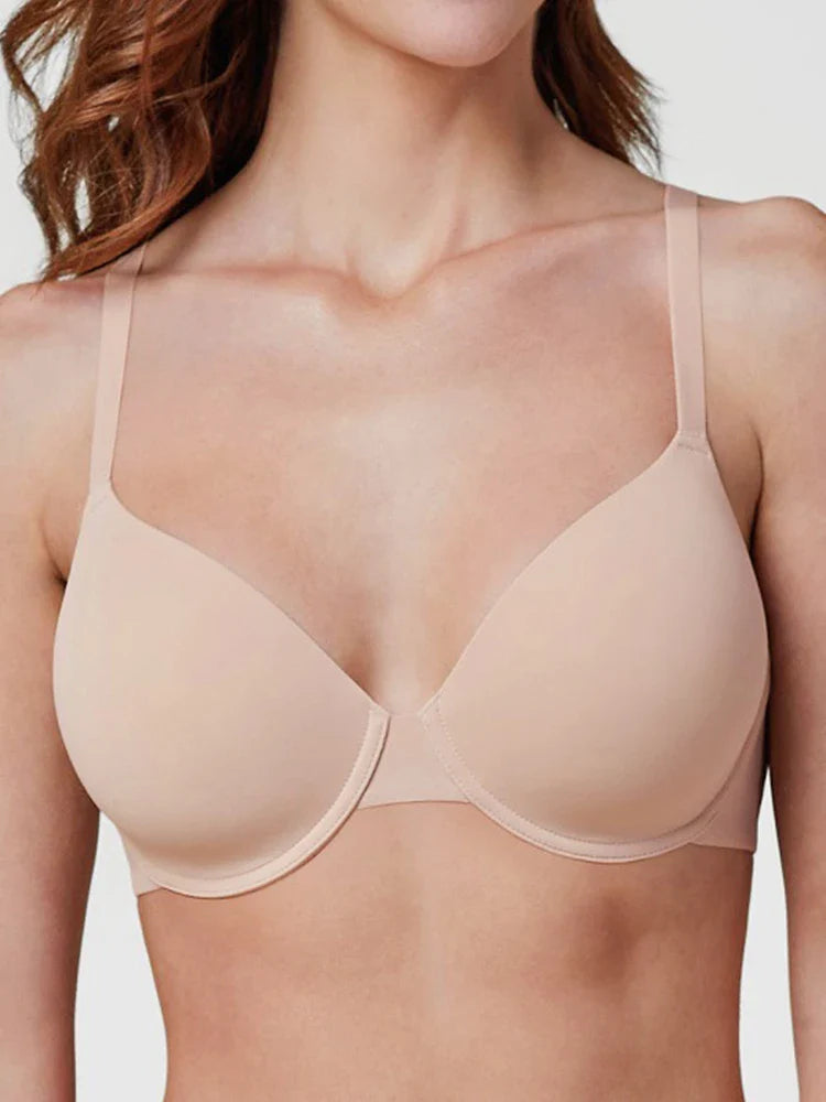 Soutien-gorge push-up femme ultra doux – Décolleté arrondi, armatures rembourrées, demi-balconnet invisible sous T-shirt
