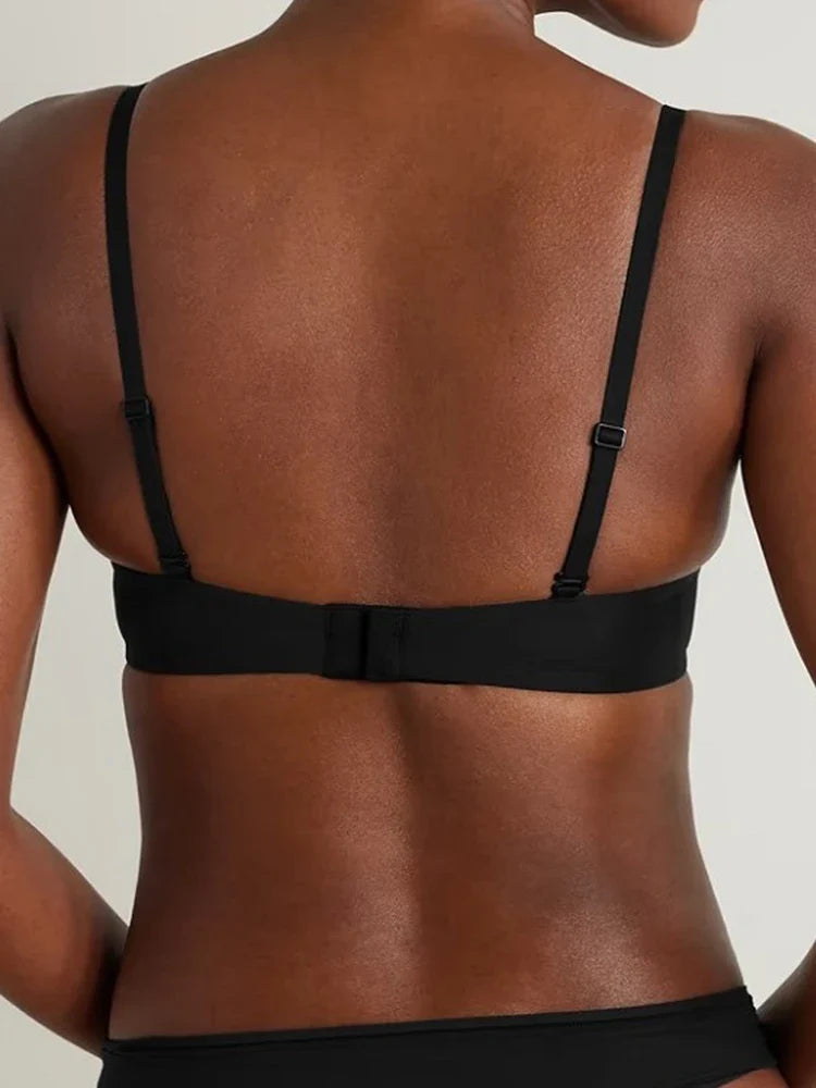 Soutien-gorge push-up femme ultra doux – Décolleté arrondi, armatures rembourrées, demi-balconnet invisible sous T-shirt