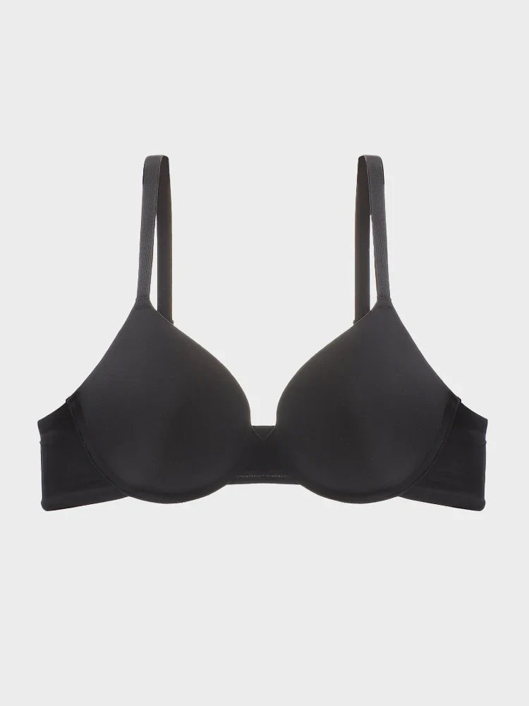 Soutien-gorge push-up femme ultra doux – Décolleté arrondi, armatures rembourrées, demi-balconnet invisible sous T-shirt