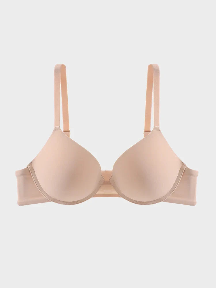 Soutien-gorge push-up femme ultra doux – Décolleté arrondi, armatures rembourrées, demi-balconnet invisible sous T-shirt