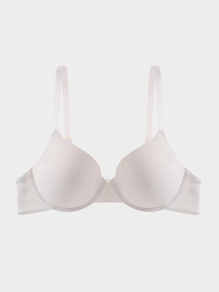 Soutien-gorge push-up femme ultra doux – Décolleté arrondi, armatures rembourrées, demi-balconnet invisible sous T-shirt