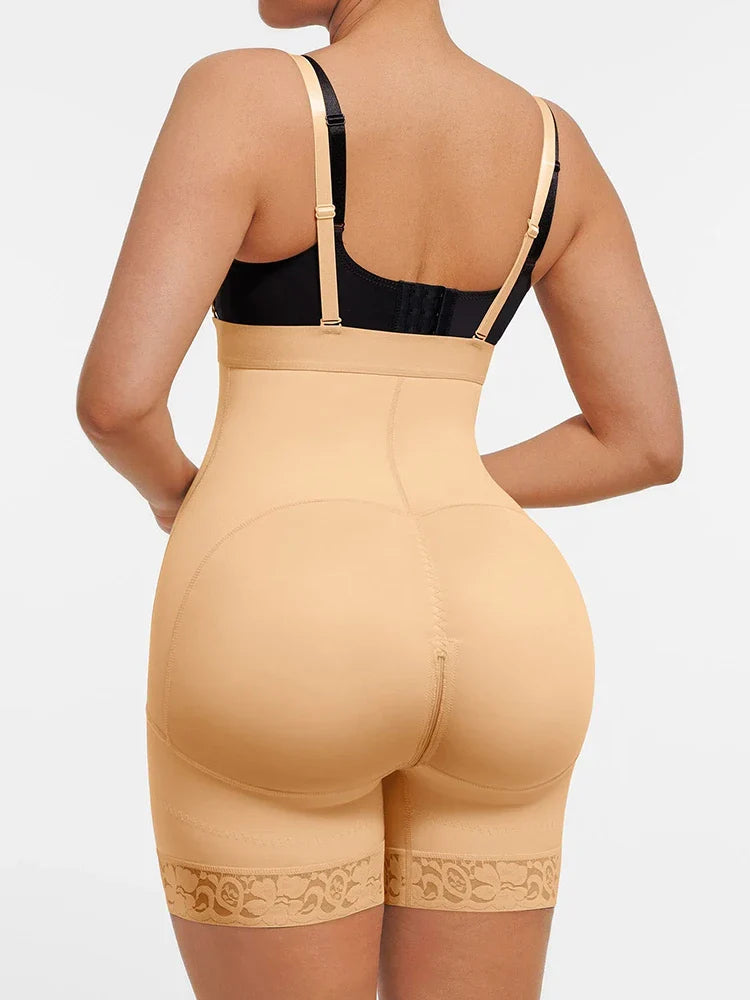 Body gainant effet push-up à entrejambe zippé – Ventre plat