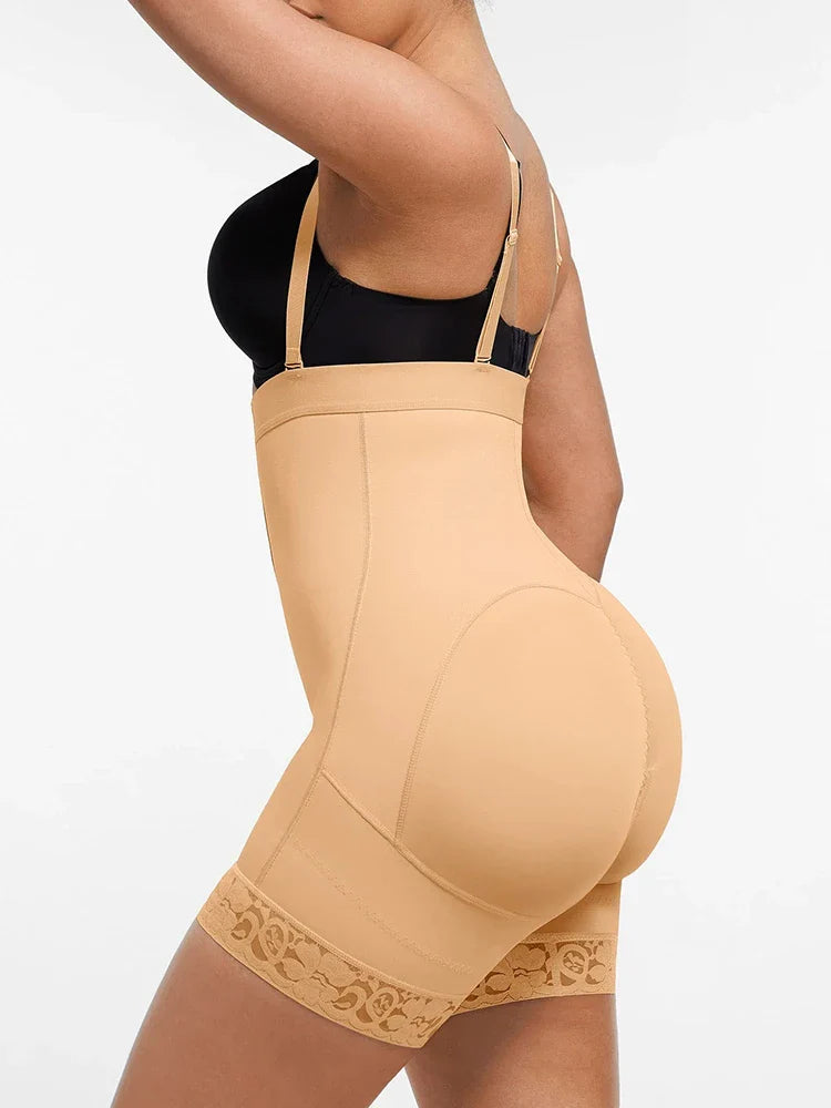 Body gainant effet push-up à entrejambe zippé – Ventre plat