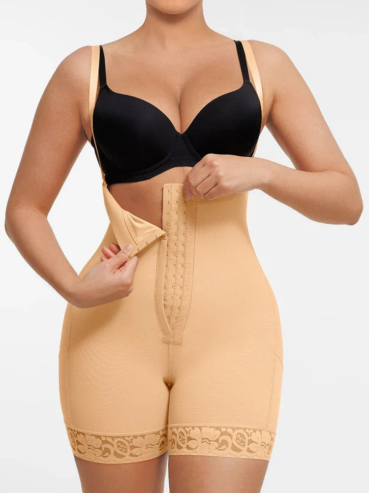 Body gainant effet push-up à entrejambe zippé – Ventre plat