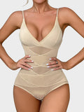 Body gainant ventre plat à col V avec soutien-gorge intégré