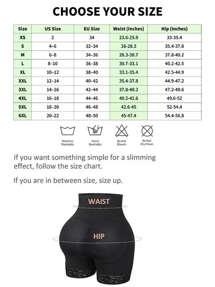 Short gainant taille haute effet push-up – Gaine de compression