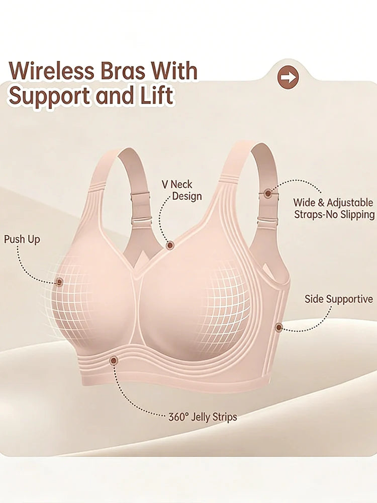 Soutien-gorge gel grande taille sans coutures – Maintien confort