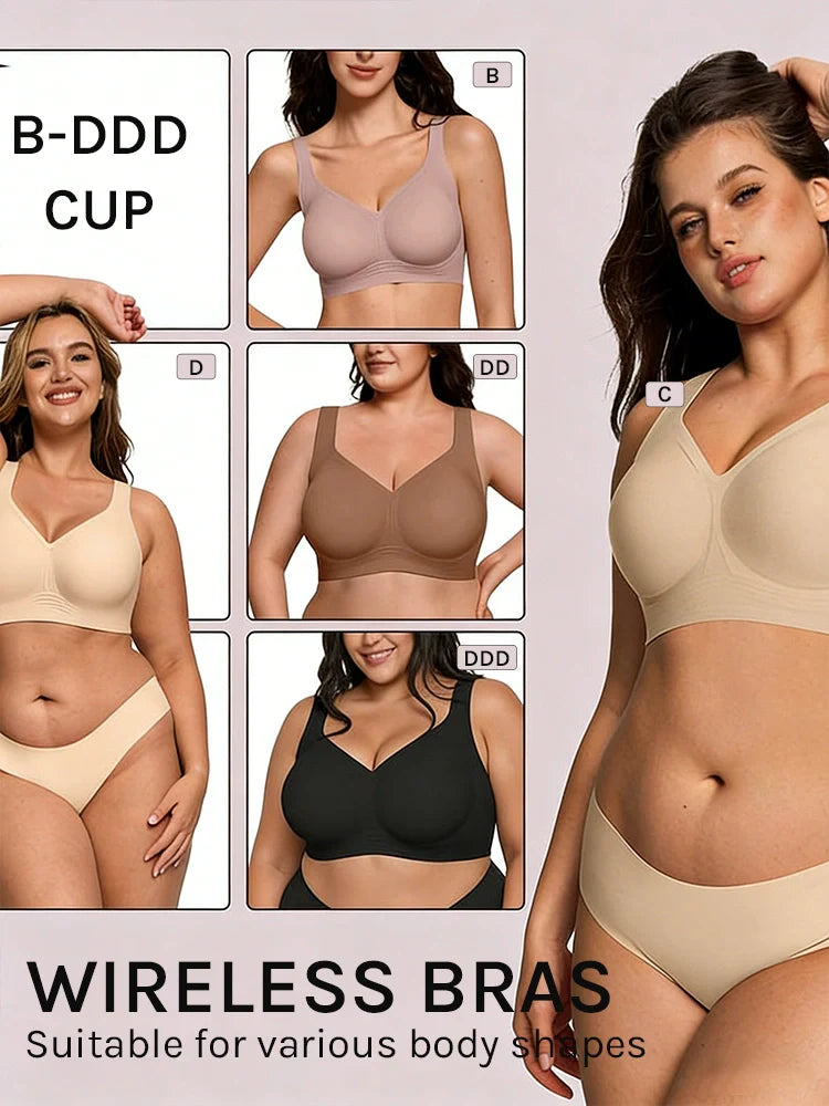 Soutien-gorge gel grande taille sans coutures – Maintien confort