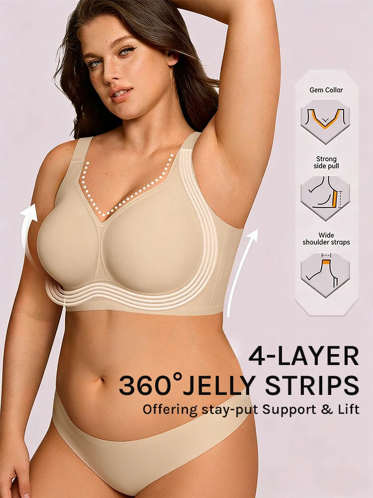 Soutien-gorge gel grande taille sans coutures – Maintien confort