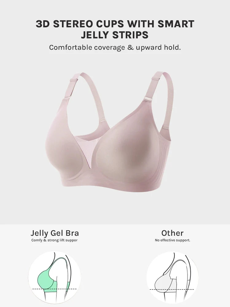 Soutien-gorge sans armatures en mesh, bonnets 3/4, maintien Jelly