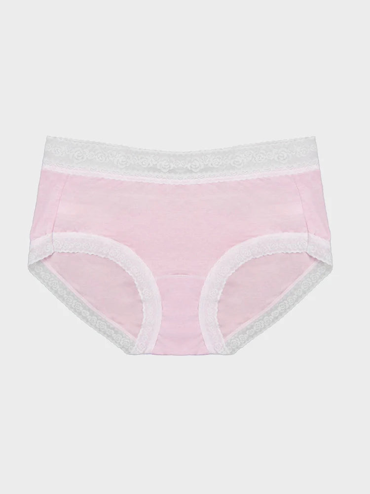 Lot de 3 culottes en coton bordées de dentelle