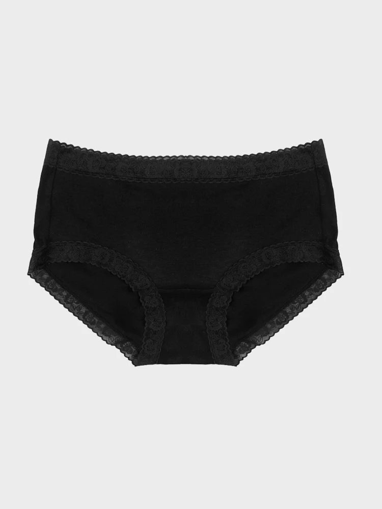 Lot de 3 culottes en coton bordées de dentelle
