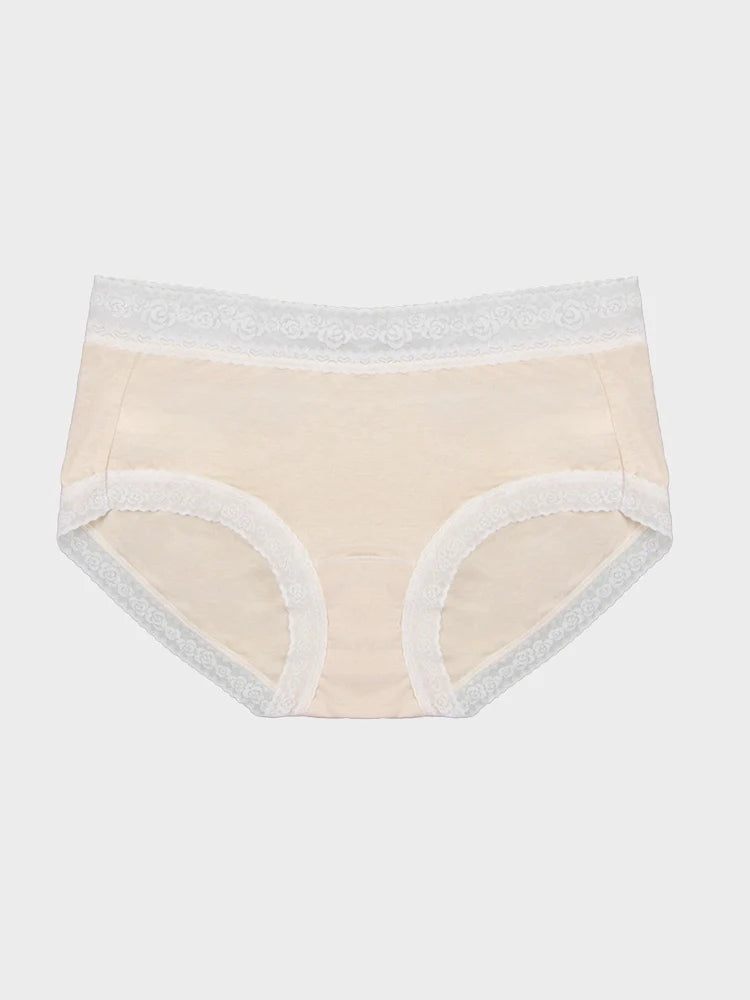 Lot de 3 culottes en coton bordées de dentelle
